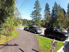 PAWG PARTY SLUT gives public bbbj for a ride home