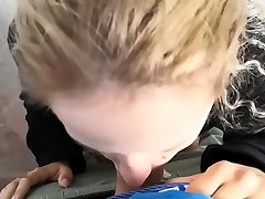 Gave in the mouth and fucked in the entrance of a beautiful student