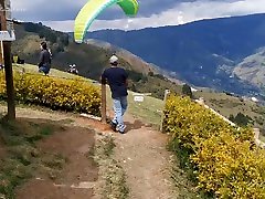 This is my first time paragliding, a stranger controls my lush in the air!