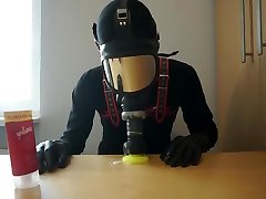 drone tests his upgraded mask