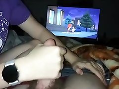 Netflix and Chill turned Creampie- couple has some fun after work.