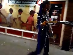 slutty toyboy ix: fluttering pvc shemale gag vomit in the dark