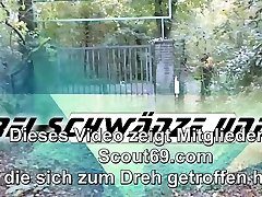 German Teen Anni Outdoor Foursome with 3 Stranger cina end barat Guys