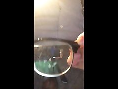 nerd gets his rocks of on his glasses