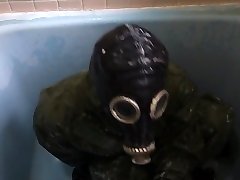 washing chemical protective hazmat suit and my hot penis