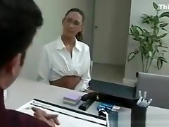 shy student Tiffany Thomas gets caught cheating and spanked