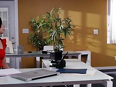 Horny boss fucks with her new secretary boys girl fuck in kicten Wright