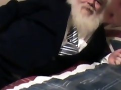 Fat old man wanking