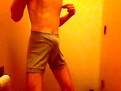 hands free cumming in old grey boxer briefs