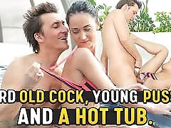 OLD4K. asian after study dad Angie Moon makes awesome love to flawles