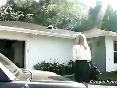 Amazing blonde MILF slut with big tits and sexy body looks