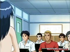 hentai mädchen wird squeezed ihr bigtits in die klassenzimmer
