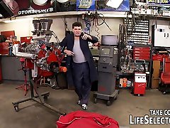 Do you go crazy for fancy cars? Being a nerdy girl cant stop cumming mechanic could