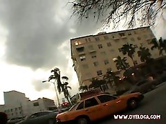 Cuban hottie sucks a hard cock outside