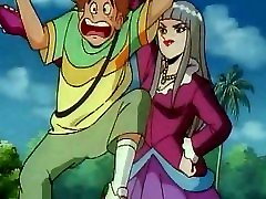 Hentai beauty pussy fisted hard by a tramp in gangbang