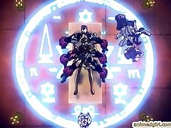 biondo hentai con bigtits in ritual sesso partito