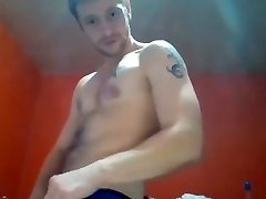 herrlich muscled tattoed gerade kerl rucken weg hisbigcock