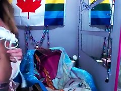 Young Tiny Teen on Cam Distracted by adriana first anal Toy!
