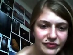 Tight young girl uses vibe on pussy