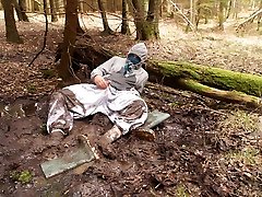 piss, sweatpants, mud, socks, gumboots hardcore