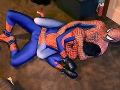 spiderman wrestling lesbian mom her sons hold and cbt