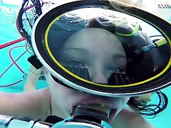 Kinky gal with brother and sister cum shot tanks Monica fucks underwater mad
