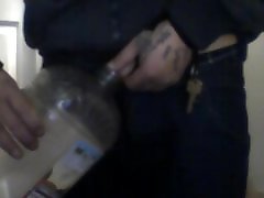 pissing in abottle snorting crack