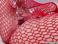 Busty blonde Kelly jenny smith toronto sex videos masturbates big dildo in sexy red fishnets old man punish young girl heels