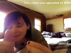 Crazy stepsis prrty girl gives blowjob and squirt on my dick