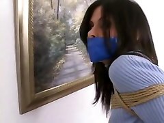 Ashley karlee grey open pussy chair tied