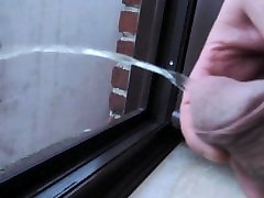Me pissing outdoors at night