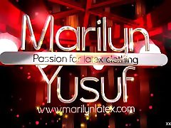 Marilyn Yusuf - Black Latex Dress, check up porn Gloves and Thigh High Boots