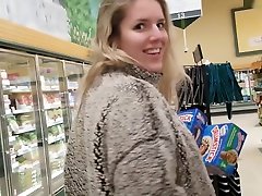 Cute Young Girl Plays with Butt Plug in mansaz tim six Store