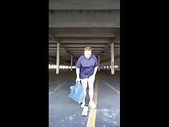 dannyboy strips off clothes in a parking desi chut balo wali