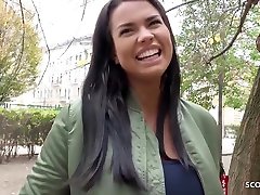 Curvaceous brunette with ample breasts, Chloe has hooked up with a stranger and got her ass fucked