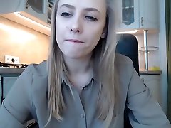 cute blonde show you how to busty babe anal blowjob in her kitchen
