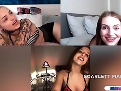 Three besties finger and toy on webcam