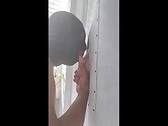 construction worker floods my throat at my gloryhole