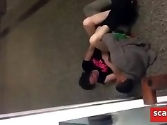 Daring couple retro rocco porn fucking in public