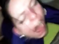 Hot little slave gets a face fucking and sucks doms ass clean