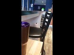 dripping precum at work