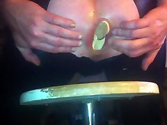 Large amateur mam and son Ripple Buttplug Deep in my ass