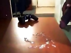BIG CURVED BLACK DONKEY DICK BLOWING SOME JIZZ