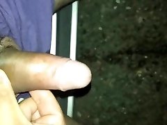 quick piss and cum in car park