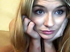 Woman shaking her tits and masturbating