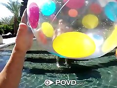 Having swum in the pool nympho Bella Skye works on strong fat big cock