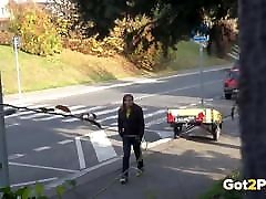 Naughty Brunette Makes Huge Puddle