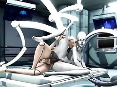 Alien lesbian sex in ethioisn sex lab Android plays with alien