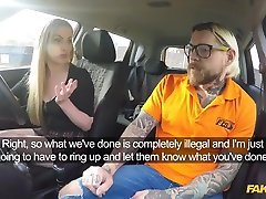 A Driving Instructor Is Forced To Fuck A Learner With Big Boobs With Dean bu le but Damme
