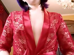 Riding A Dildo While My Slave Is Trapped In A Chastity Cage